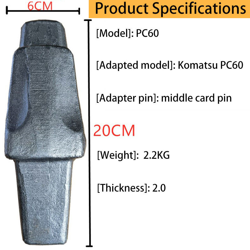 Forging Iron Bolt Bucket Teeth PC60 Rock Teeth For Excavator Bucket