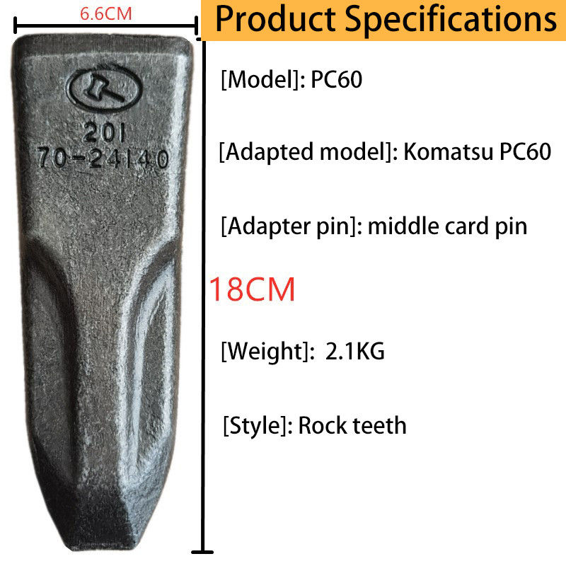 Forging Iron Bolt Bucket Teeth PC60 Rock Teeth For Excavator Bucket