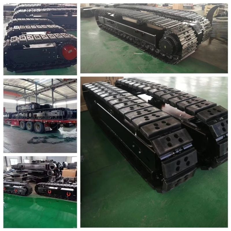 Factory Customized Steel  Rubber track Chassis from 0.5to 120t steel undercarriage for excavator