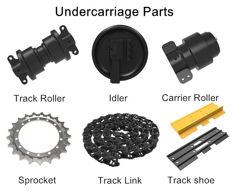 Mini Excavator Undercarriage Spare Parts D50 Pc20 Pc200 Pc400 Heavy Duty Tracks Rollers Bottom Top Roller Assy