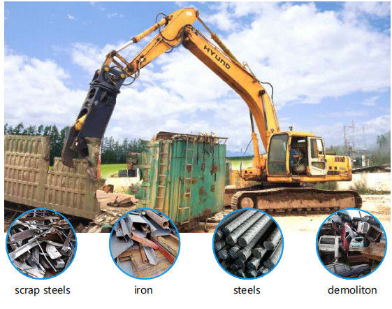 Metal Steel Waste Building Scrap Steel Shearing Machine Hydraulic Rotating Olecranon Shear For Excavator
