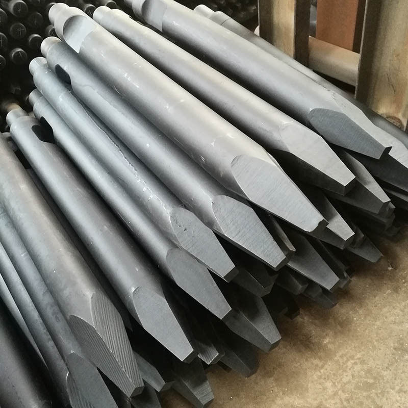 Hydraulic Rock Hammer Concrete Stone Breaker Parts Tool Round Flat Wedge Moil Point Chisel For Excavator