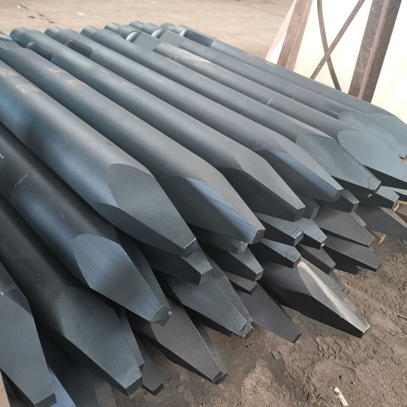 Excavator Parts Hydraulic Rock Hammer Breaker Blunt Chisel 68mm Hydraulic Breaker Chisels Tool Of Wedge Type 135mm 140mm