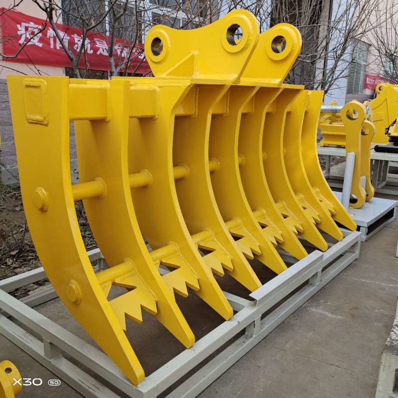 Customizable Excavator Attachments Arable Land Harrow Bucket Multitooth Rake Bucket For Excavato