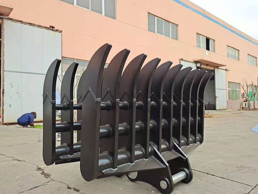 Customizable Excavator Attachments Arable Land Harrow Bucket Multitooth Rake Bucket For Excavato