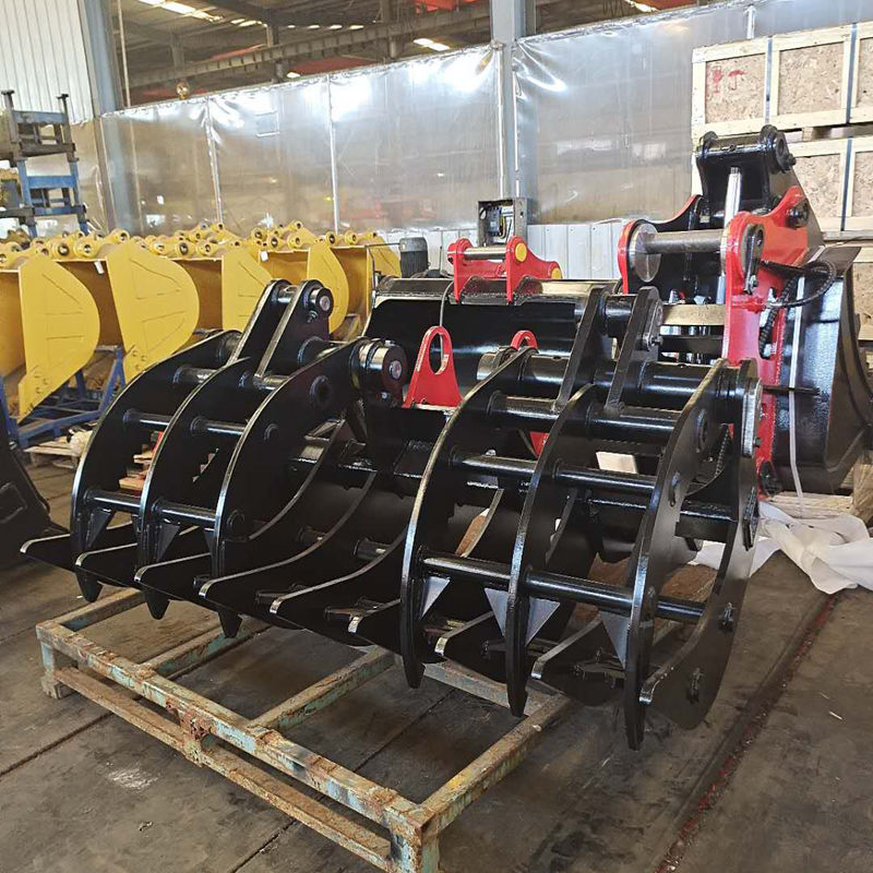 Customizable Excavator Attachments Arable Land Harrow Bucket Multitooth Rake Bucket For Excavato