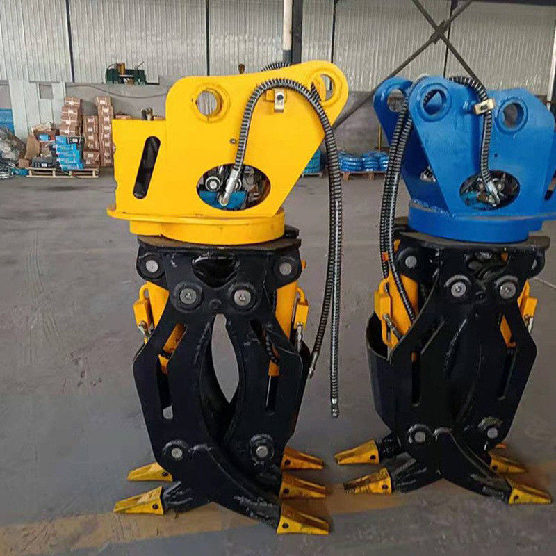 customizable Double cylinder 360 rotary hydraulic grapple telescopic arm clamp wood grab bucket for excavator