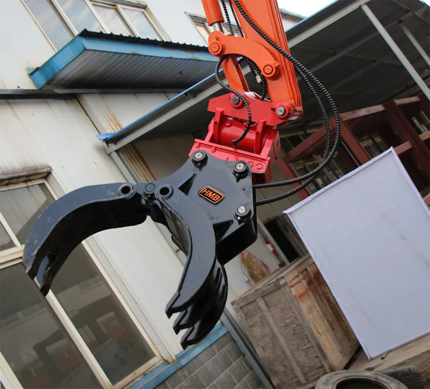Excavator Grapple Bucket Hydraulic Wood Grapple 360 Log Grab And Stone Excavator Rotating Grapple