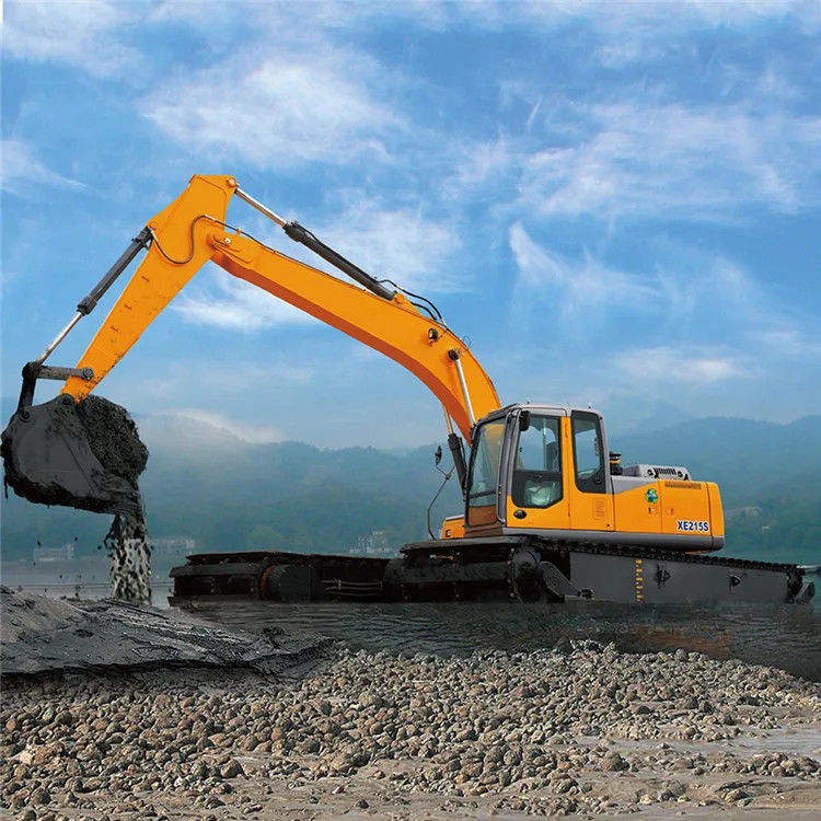 customized Swamp Buggy  With Pontoons Floating Amphibious Pontoon used for 7 - 50 Ton Excavator