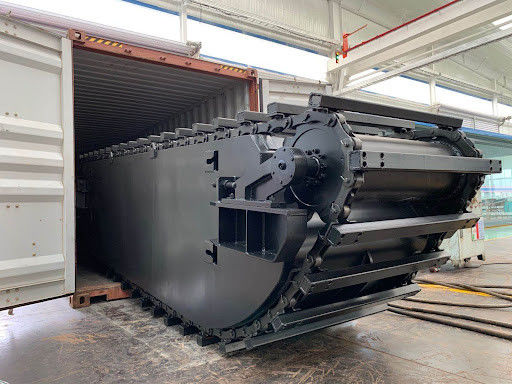 Customized Floating Amphibious Excavator Pontoon Q355B Undercarriage  Water Track used for excavator