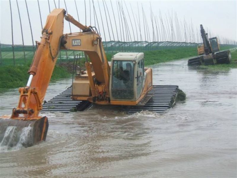 Customized Hydraulic Excavator Pontoon Amphibious Floating used for  320D 320C SY215 PC200Excavator Chassis Machine