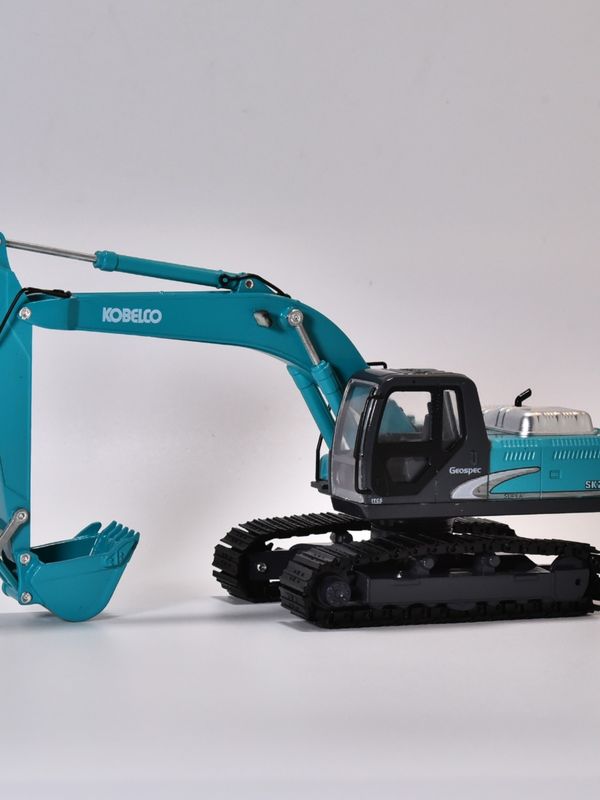Shen Steel SK200 Excavator Model KOBELCO Original Simulation Metal Alloy Car Decoration Non-toys