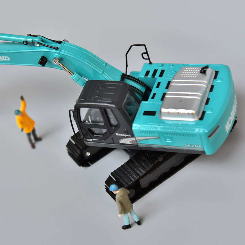 Shen Steel SK200 Excavator Model KOBELCO Original Simulation Metal Alloy Car Decoration Non-toys