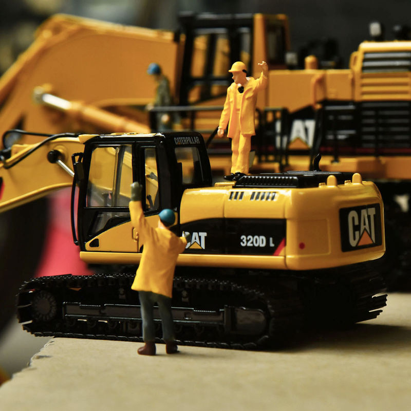 Carter CAT320DL Excavator Original Model Alloy Simulation Engineering Vehicle Decoration Handpiece Collection Ornaments