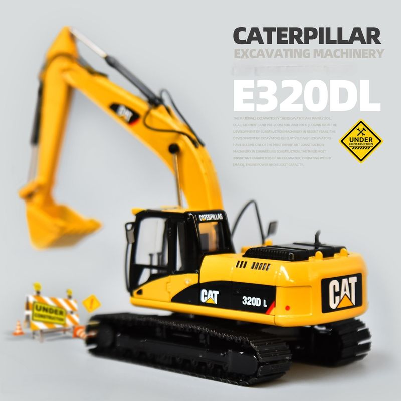 Carter CAT320DL Excavator Original Model Alloy Simulation Engineering Vehicle Decoration Handpiece Collection Ornaments