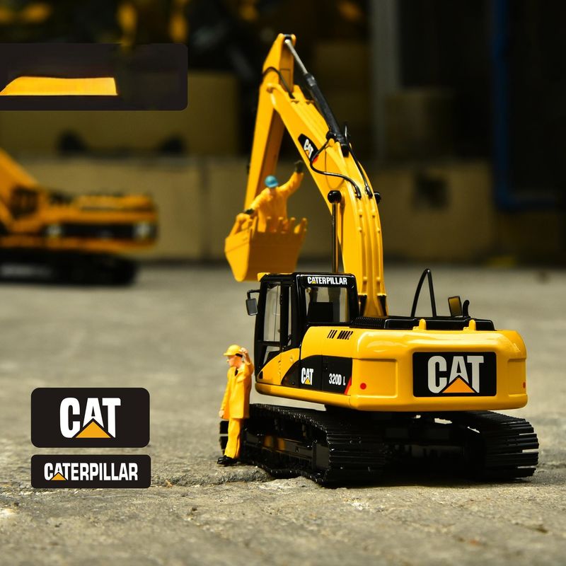 Carter CAT320DL Excavator Original Model Alloy Simulation Engineering Vehicle Decoration Handpiece Collection Ornaments