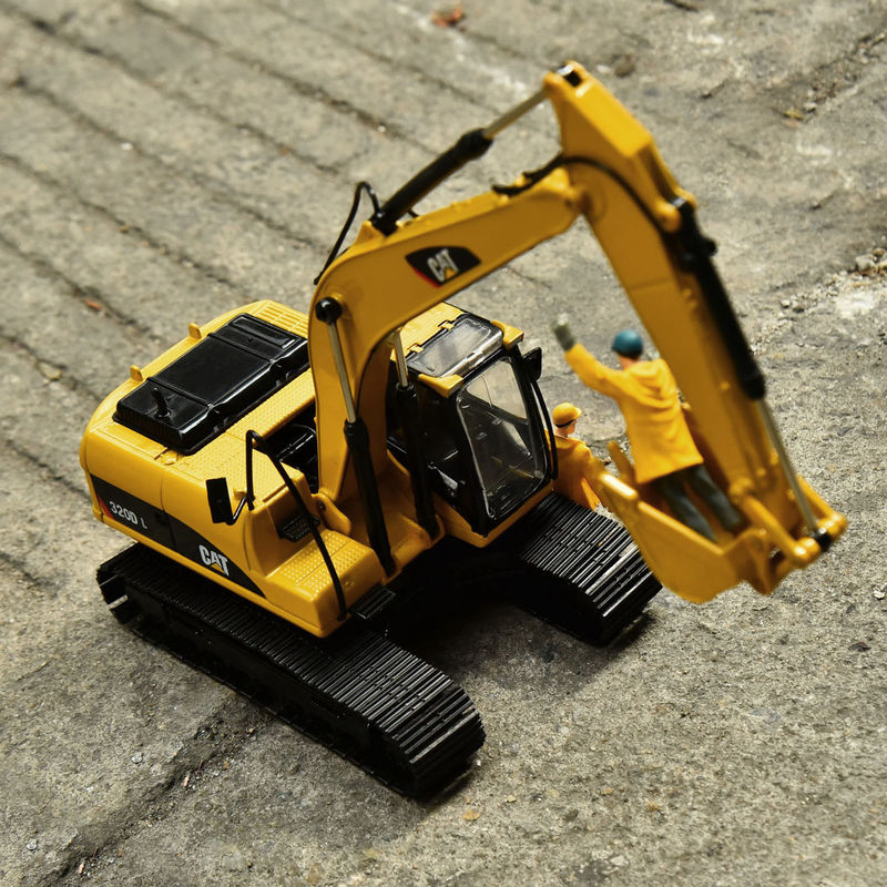Carter CAT320DL Excavator Original Model Alloy Simulation Engineering Vehicle Decoration Handpiece Collection Ornaments