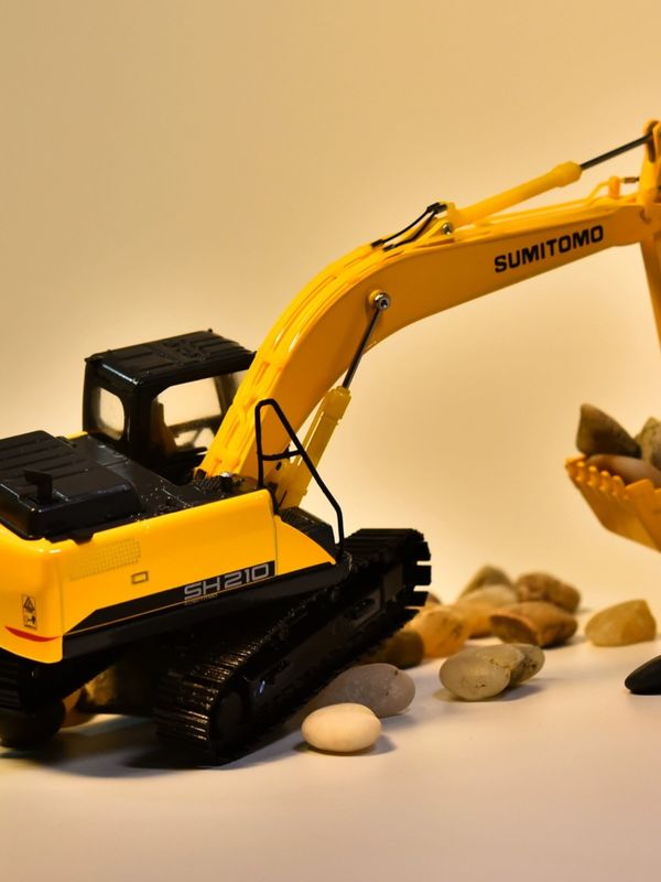 1 50 Scale Alloy Diecast Model SH210-6 Excavator Collectible Miniature Toy for Display