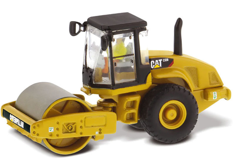 Diecast CAT CS56 Smooth Drum Vibratory Roller 1:87 Scale Construction Model Replica