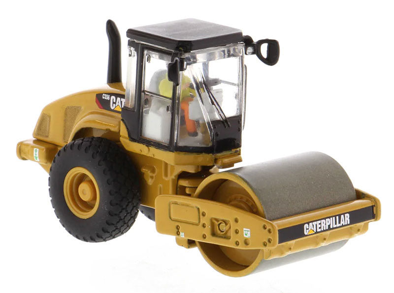 Diecast CAT CS56 Smooth Drum Vibratory Roller 1:87 Scale Construction Model Replica