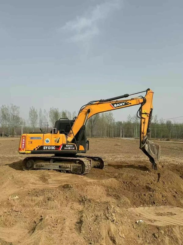 Used SANY SY135 13.5 Ton Excavator for Construction Mining Earthmoving Applications