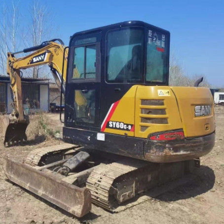 2020 SANY SY60C-9 6 Ton Excavator 3000 Hours Maintained CE ISO For Landscaping Utility