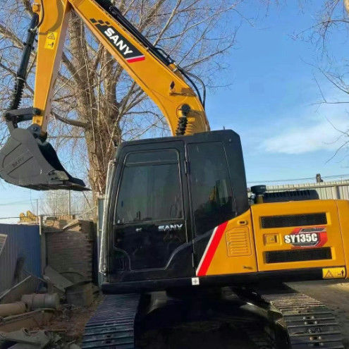 Used SANY SY135C 13.5T Excavator Full Service History Construction Mining Earthmoving