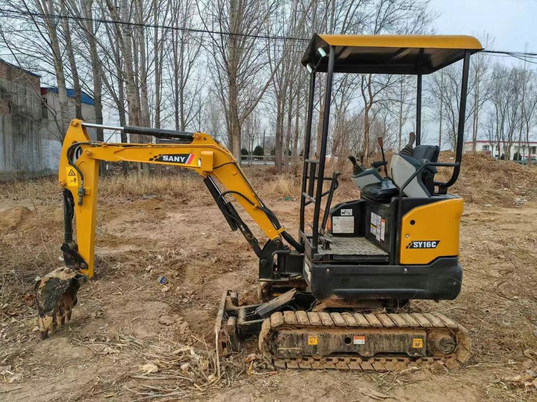 Used SANY SY16C 1.6T Mini Excavator Full Service Ideal for Landscaping and Utility Work