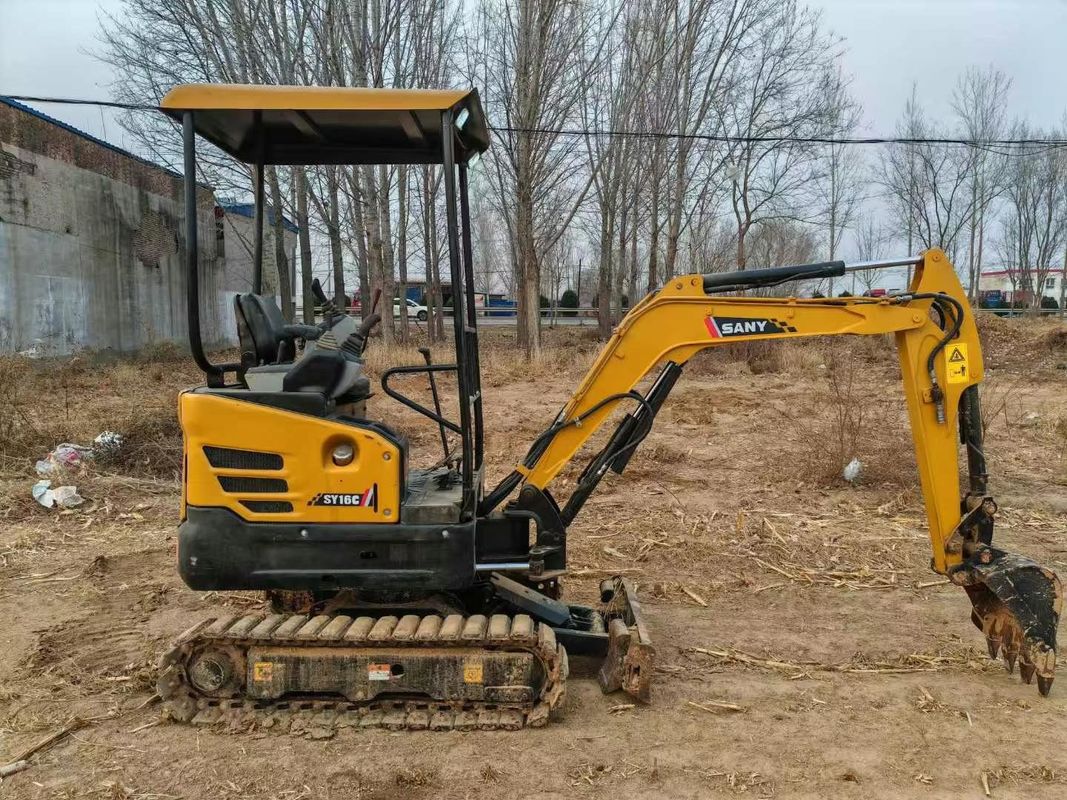 Used SANY SY16C 1.6T Mini Excavator Full Service Ideal for Landscaping and Utility Work