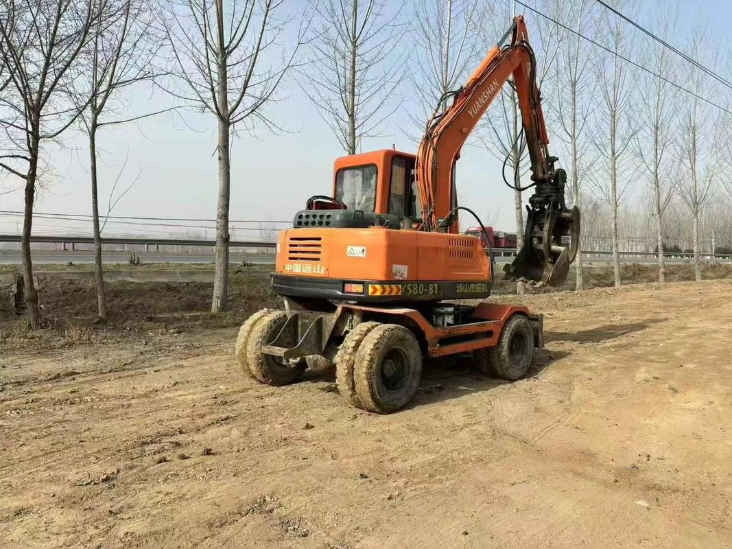 Used Yuanshan 7808T 8 Ton Excavator 2018 Model Maintained for Construction Mining Digging