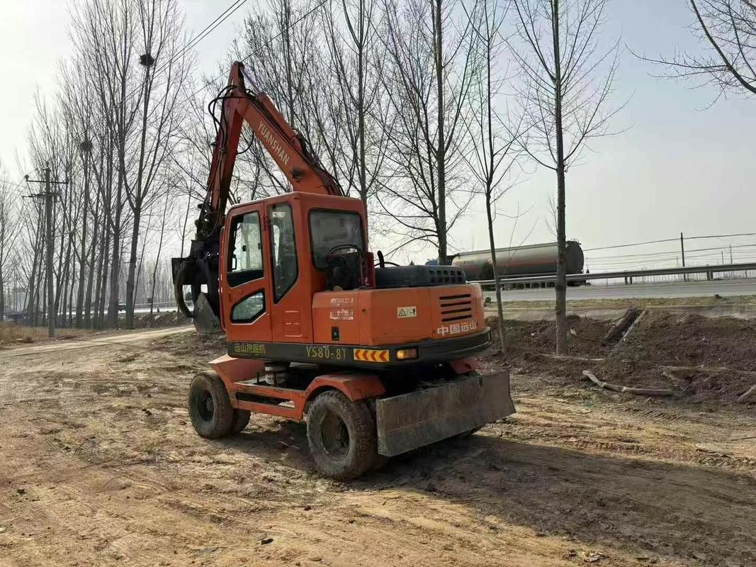 Used Yuanshan 7808T 8 Ton Excavator 2018 Model Maintained for Construction Mining Digging