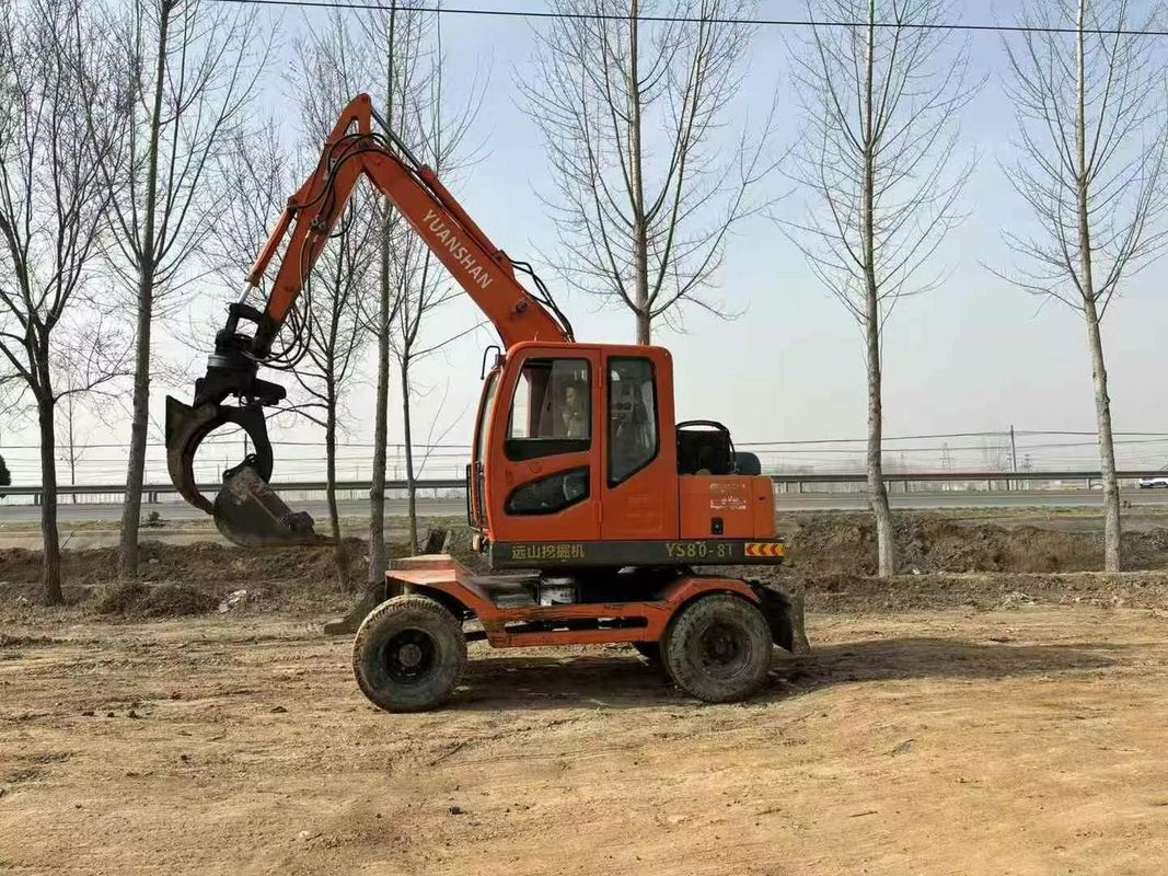 Used Yuanshan 7808T 8 Ton Excavator 2018 Model Maintained for Construction Mining Digging