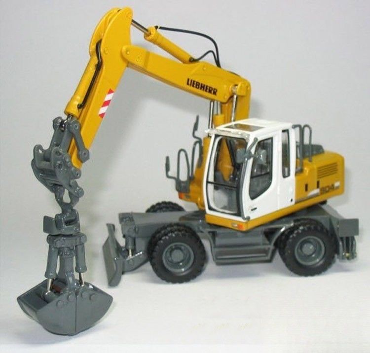 1/50 Liebherr A904C Wheeled Excavator Model Die Cast Metal Collectible With Grab Bucket 58004