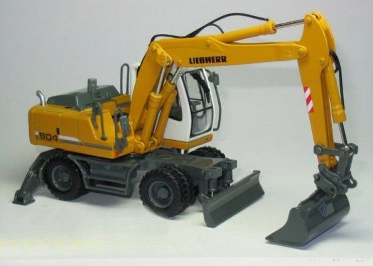 1/50 Liebherr A904C Wheeled Excavator Model Die Cast Metal Collectible With Grab Bucket 58004