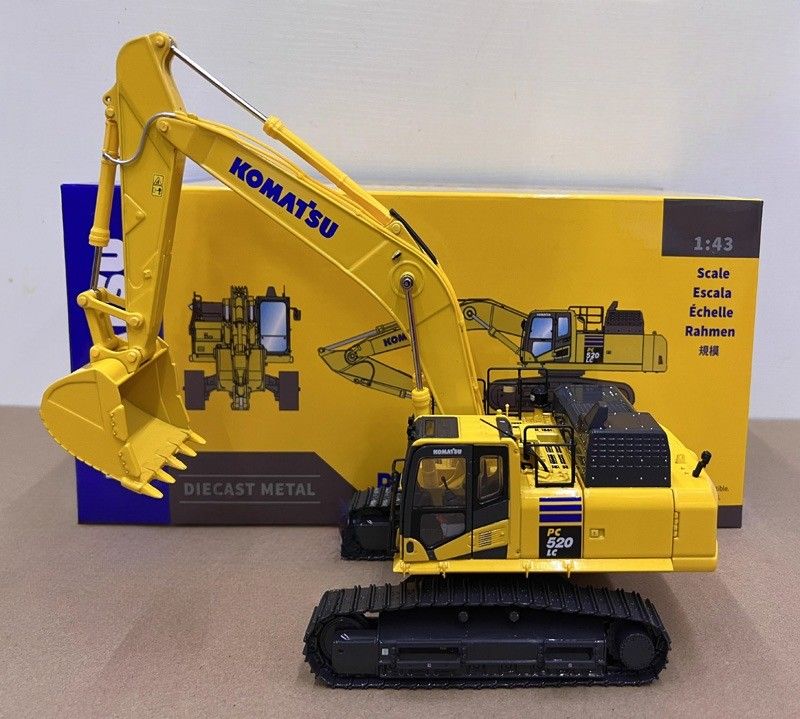 1/43 Scale Komatsu PC520LC-11M0 Alloy Die-Cast Excavator Model - Licensed Collectible