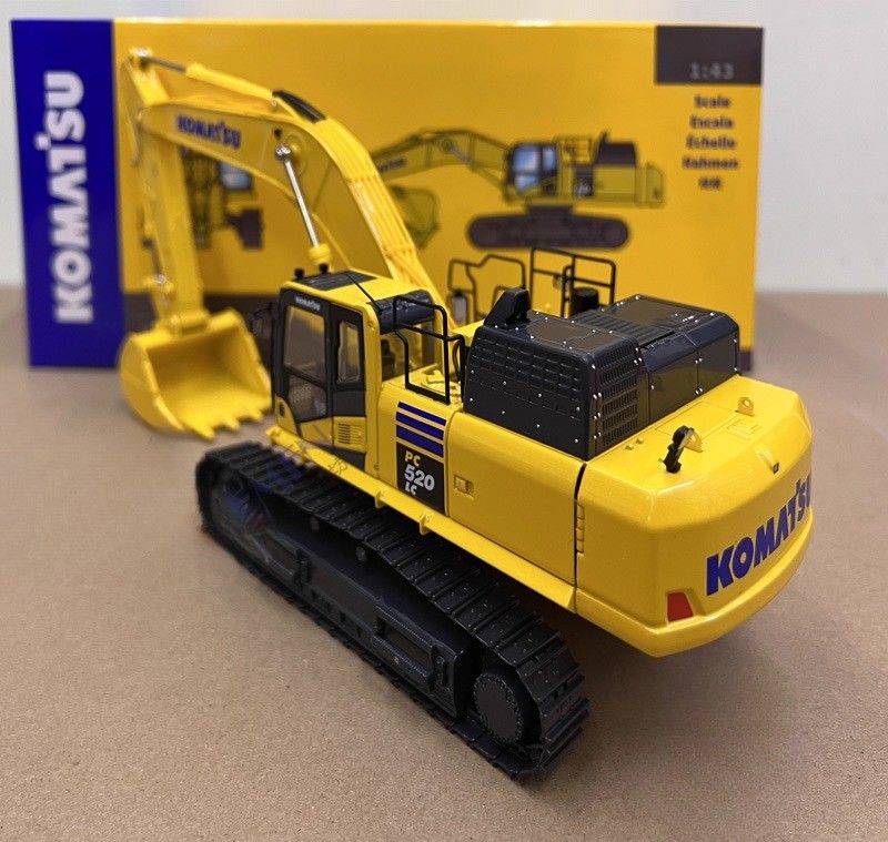 1/43 Scale Komatsu PC520LC-11M0 Alloy Die-Cast Excavator Model - Licensed Collectible