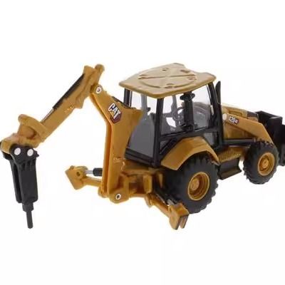 1:64 Scale Diecast Masters Heavy Equipment Backhoe Loader Alloy Construction Vehicle Model 85765