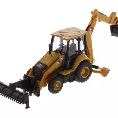 1:64 Scale Diecast Masters Heavy Equipment Backhoe Loader Alloy Construction Vehicle Model 85765