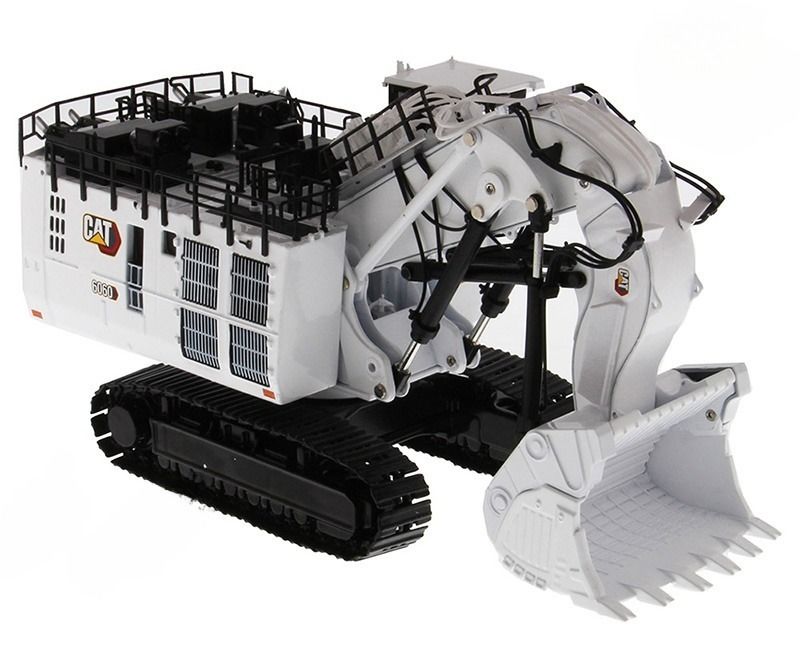 DM85653 Limited White Mining Excavator Diecast Engineering Vehicle CCM Model 1:87 Scale