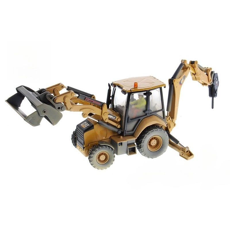 Diecast Masters 420F2IT Skid Steer Loader Backhoe Mud Paint Finish Model DM Limited 85755 1/50