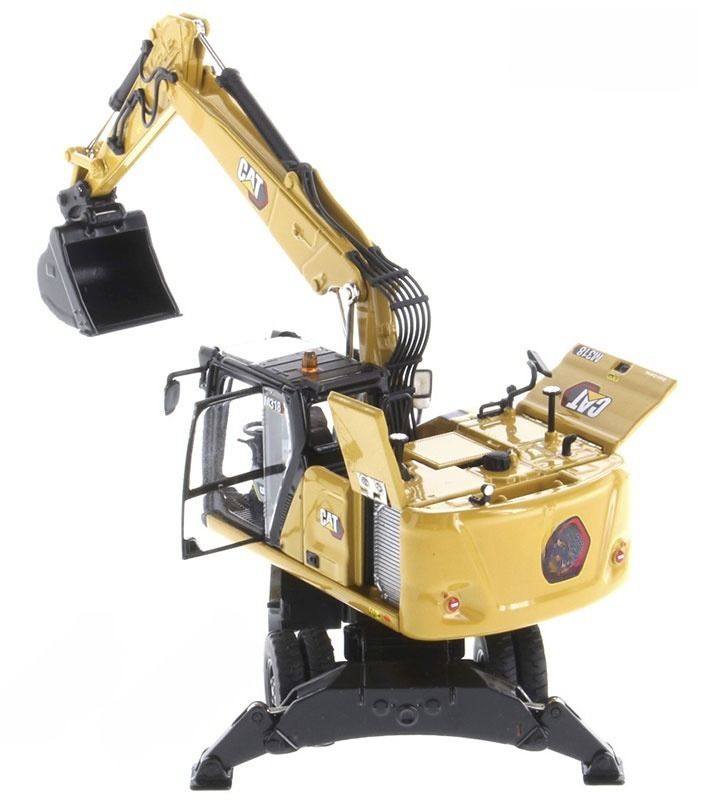 1/50 Scale Diecast Masters M318 Wheeled Excavator DM Construction Alloy Digger Model 85956