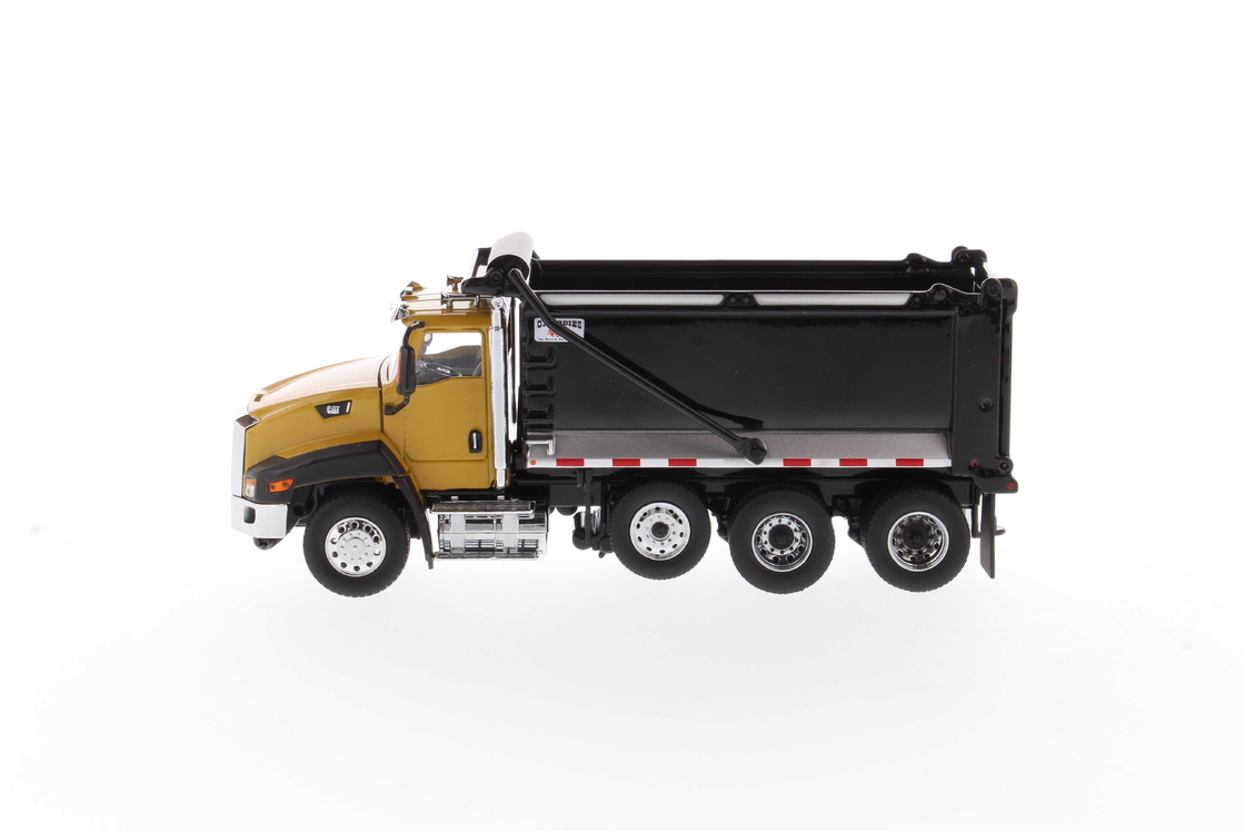 DM 1:50 Cat CT660 Day Cab Automated Dump Truck Yellow Alloy Model 85668