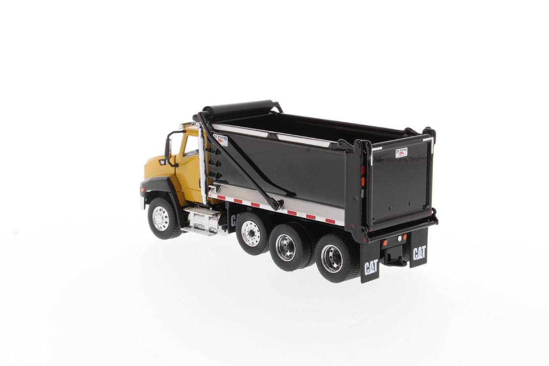 DM 1:50 Cat CT660 Day Cab Automated Dump Truck Yellow Alloy Model 85668