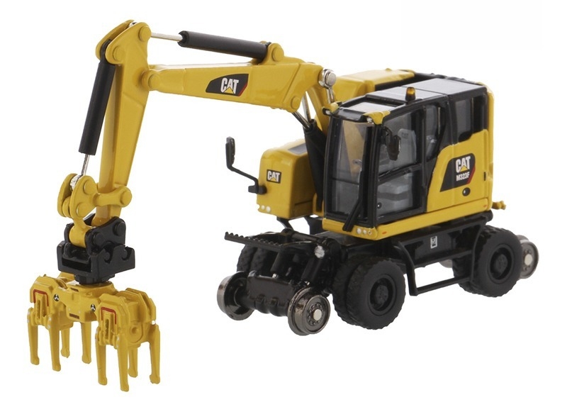 DM M323F Hydraulic Wheel Excavator Diecast Engineering Model 85656 1:87 with 2 Tools