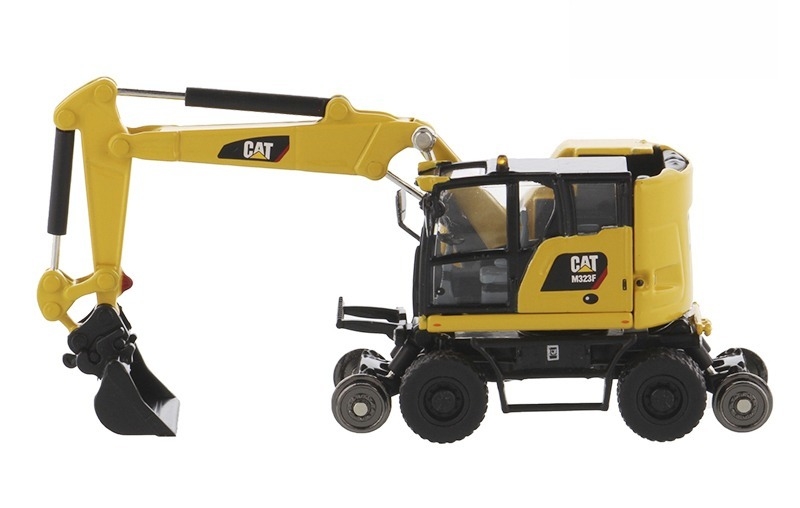 DM M323F Hydraulic Wheel Excavator Diecast Engineering Model 85656 1:87 with 2 Tools