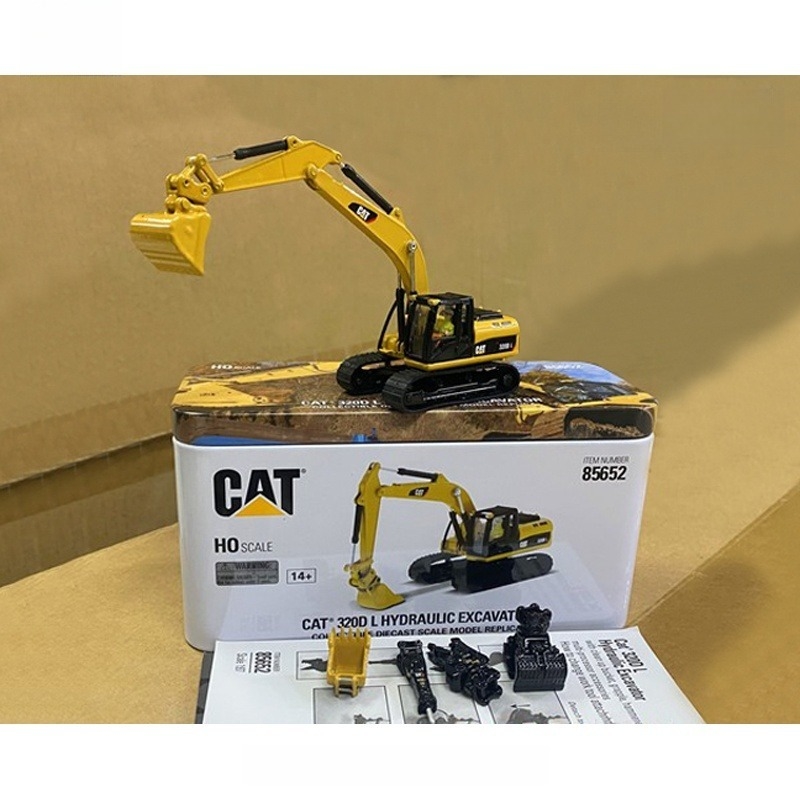 DM85652 Cat 320D L Hydraulic Excavator Attachment Model 1:87 Scale Diecast Toy