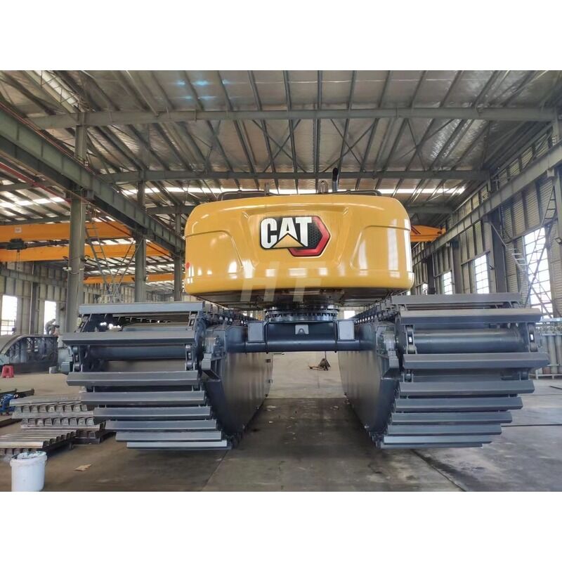 Customized Amphibious Excavator Floating Pontoon Track Shoe Chain for SY135 320D Hydraulic Walking Motor Supplier