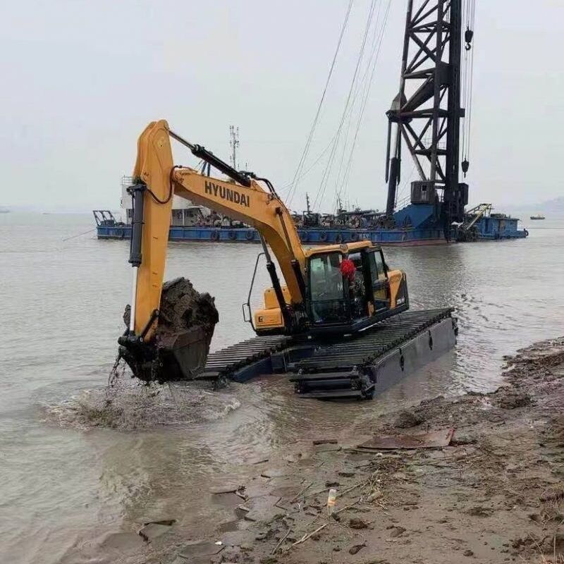 Customized Amphibious Excavator Floating Undercarriage Float Pontoon for Sale Heavy Equipment Supplier