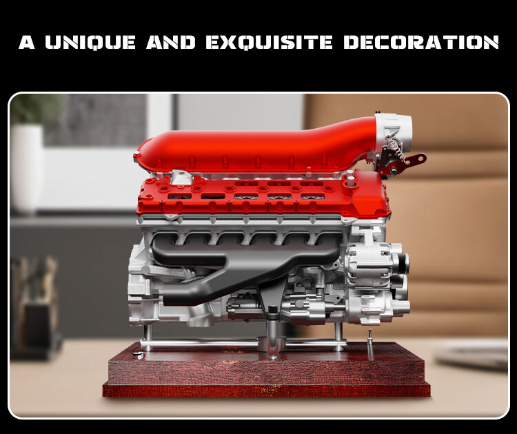 V12 Twelve Cylinder Engine Model, All Metal Assembled And Assembled, Can Start Mini Engine Toy